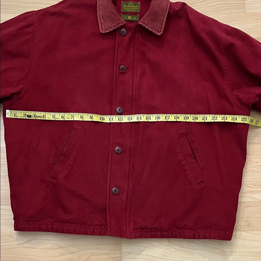 Vintage Evergreen Outerwear Red Canvas Jacket Men's M Oversized - Picture 9 of 11